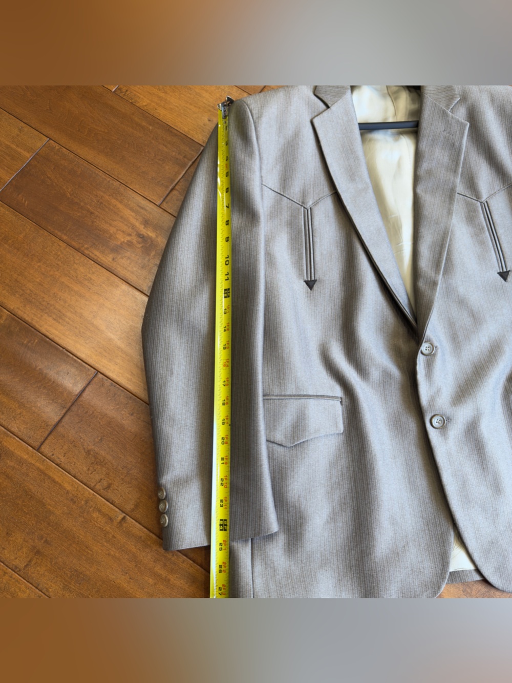 Silverado USA Light Gray Men’s Blazer Jacket - Two-Button Sport Coat - Picture 14 of 14